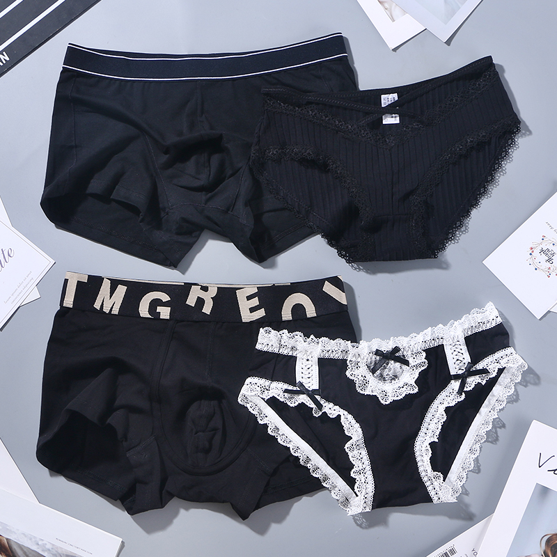 小江家~情侣内裤一男一女纯棉性感可爱情侣款内衣纯欲轻奢套装