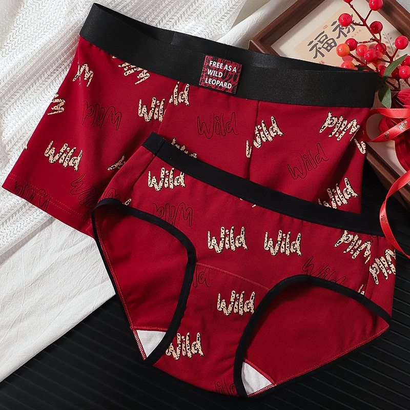 小江家~2条装情侣内裤红色结婚本命年男女一对夫妻内衣红裤衩套装,女士内衣/男士内衣/家居服,女三角裤,淘宝优惠券,粉丝福利购,淘宝优惠卷