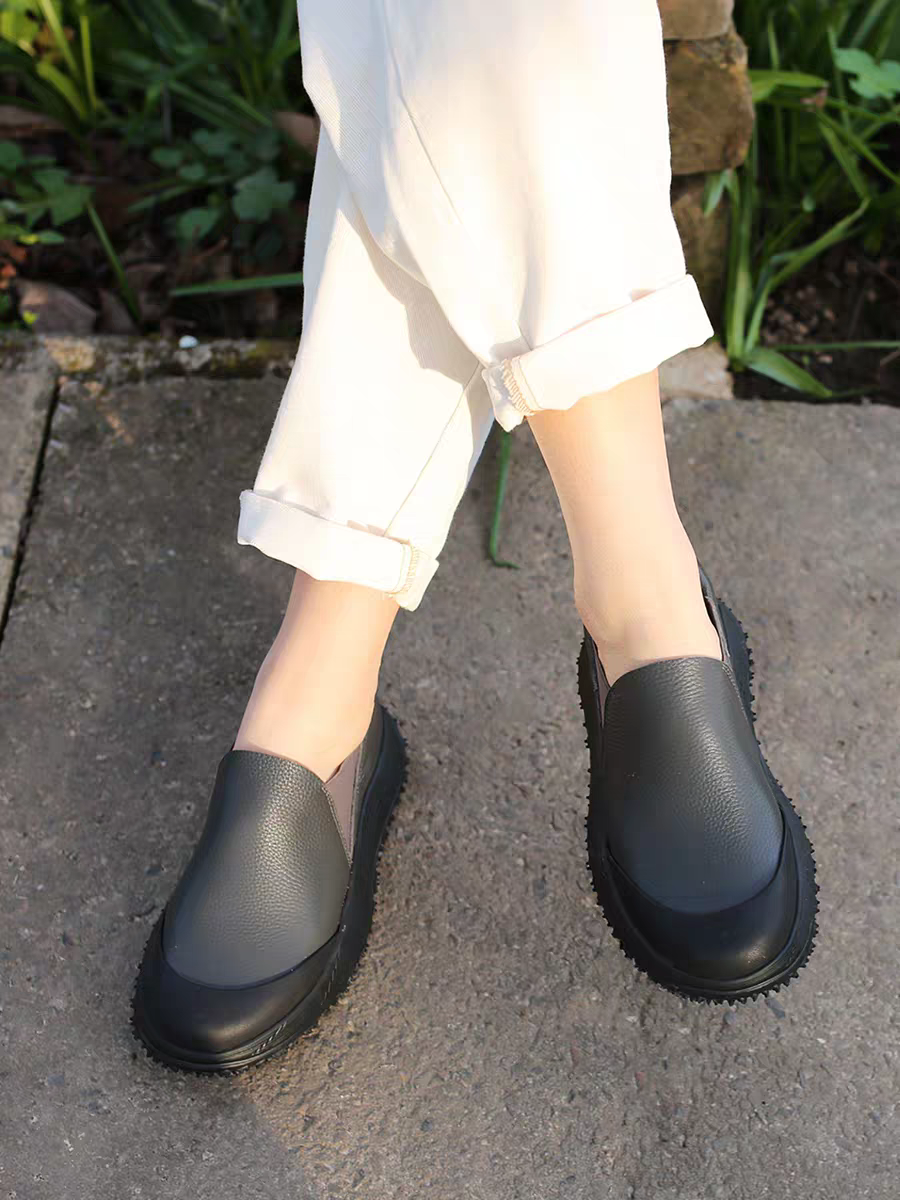 德国外贸原单秋季新款软弹增高显腿细宽楦舒适个性厚底超轻乐福鞋,女鞋,老爹鞋,淘宝优惠券,粉丝福利购,淘宝优惠卷