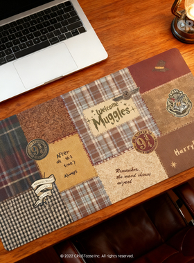 创意哈利波特电脑垫超大号鼠标垫防水防污防滑免洗办公桌保护垫