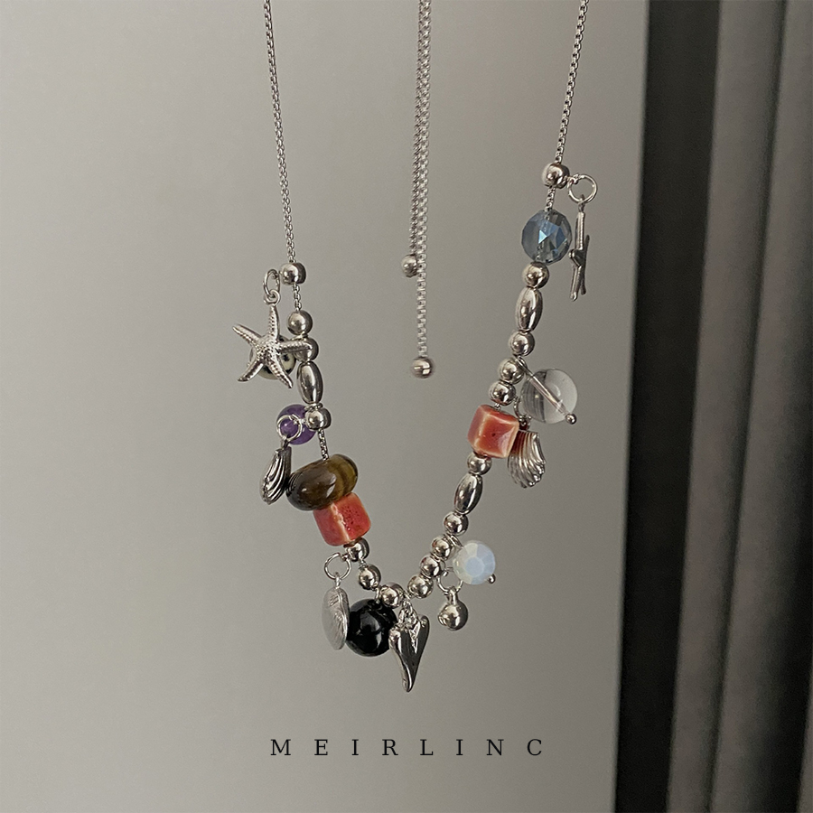 MEIRLINC原创不对称小众设计波西米亚风高级感情侣多巴胺新款百搭