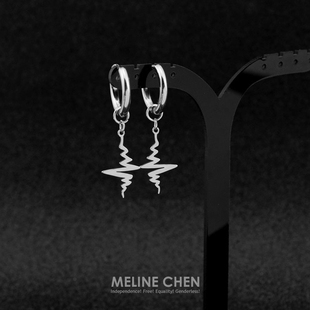 CHEN MELINE 简约曲线小众设计师款 潮酷ins个性 高街嘻哈高级男女