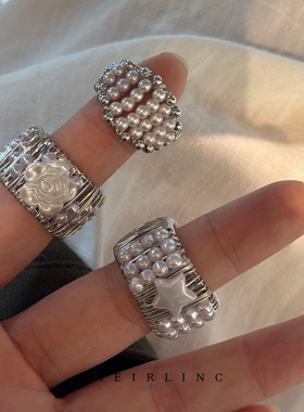 MEIRLINC 原创小众独特高级感法式设计新款气质蓝色扣百搭ins个性