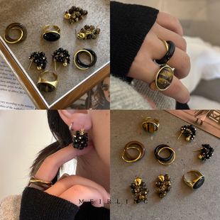 情侣百搭ins个性 原创小众独特高级感欧美复古风设计新款 MEIRLINC