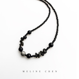 黑色文艺小众设计高级感国潮复古情侣 新中式 MELINE CHEN野蛮生长