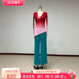 十三届桃李杯胶州秧歌组合舞蹈服女民间舞蹈纱衣练功服裤表演演出