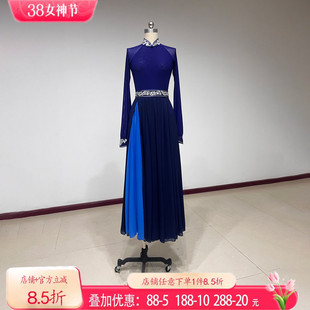 舞研依库蒙古族舞舞蹈服装女练功服大摆裙民族基训班服表演演出