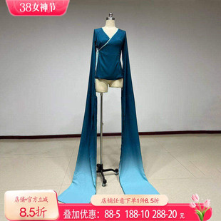 舞研依库中国古典舞身韵水袖舞蹈服练功服班服表演演出戏曲甩袖服