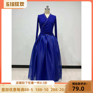 朝鲜族舞蹈服装女长裙练功服大摆裙民族民间舞演出集训上衣艺术艺