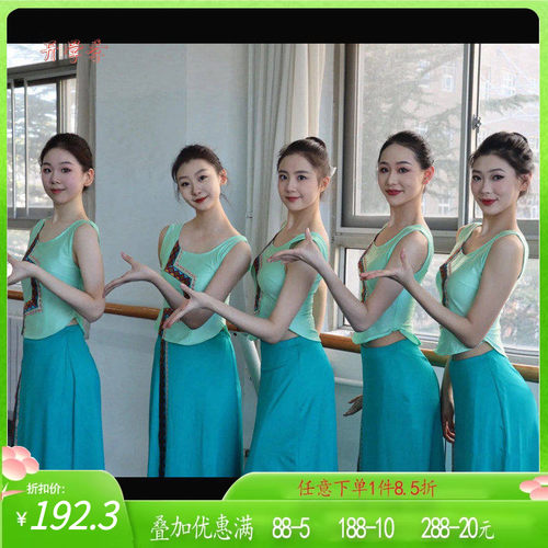 傣族舞蹈演出服女艺考练习裙