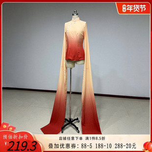 古典舞水袖女练功服身韵巡礼服装上衣甩袖翩袖戏曲表演基训演出