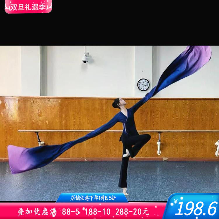 北舞同款身韵巡礼袖舞蹁跹水袖服装表演演出集训练功服翩袖甩袖舞