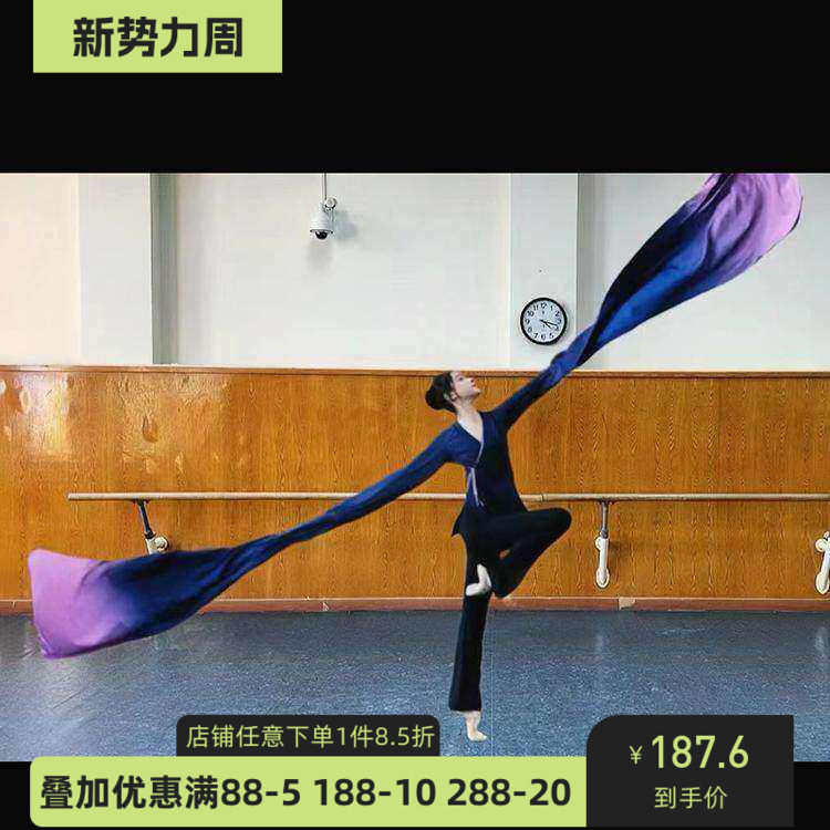 北舞同款身韵巡礼袖舞蹁跹水袖服装表演演出集训练功服翩袖甩袖舞