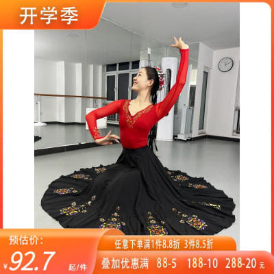 舞研依库维族舞蹈服装练功服