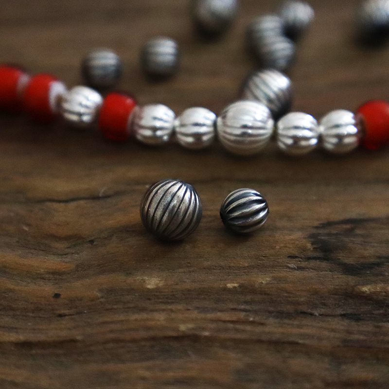 925纯银日潮复古配珠隔珠散珠