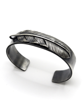 日潮复古男女通用925纯银手镯