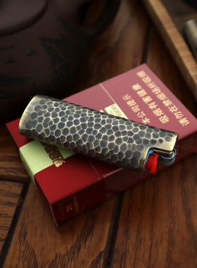 加厚纯黄铜比克bic j3j5打火机壳草蜢户外一次性手工锤纹打火机套