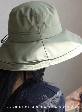 浅帽深 不挡视线 可扎马尾宽沿防晒渔夫帽 防紫外线户外休闲