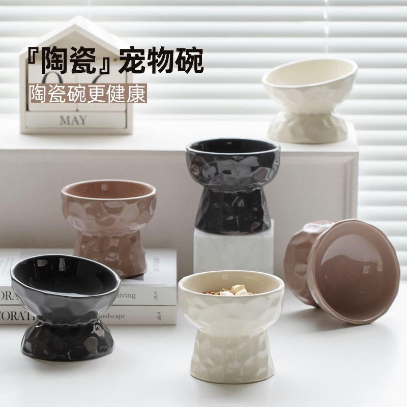 陶瓷斜口碗陶瓷脚护颈椎斜口猫