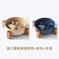 Прямая медленная пища медленная пища становится синей+коричневой+деревянная рама