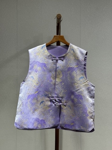 气质金线立体高端马甲7723 织锦提花时尚 小众设计 新中式