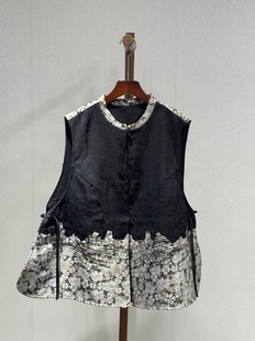 百搭气质无袖 时尚 马甲2602 重工刺绣软织锦 小众设计