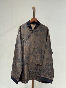 个性 时尚 提花秋季 长袖 2512 原创设设计 衬衫 重磅桑蚕丝香云纱