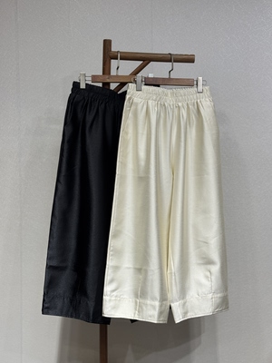 原创设计 早春重磅重缎 时尚气质百搭简单高端花苞裤5031