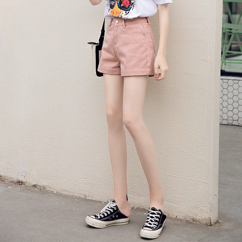 牛仔短裤女2025新款秋季高腰宽松韩版显瘦粉色a字外穿热裤潮秋冬,女装/女士精品,牛仔裤,淘宝优惠券,粉丝福利购,淘宝优惠卷