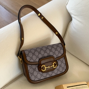 高质感包包女2025新款腋下小众百搭1955马鞍包单肩斜挎马衔扣包