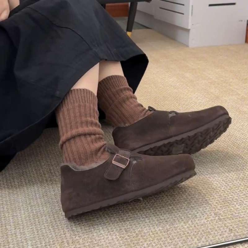 牛皮版~增高真皮全包勃肯鞋