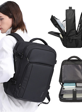 BANGE新品男士双肩包商务大容量旅行电脑背包休闲防水backpack
