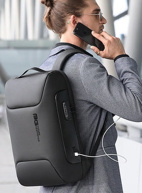 Bange新款背包男防水双肩包男士商务旅行电脑跑车背包backpack