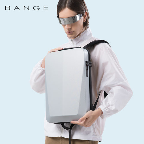 BANGE新款电竞双肩包男潮流商务硬壳电脑包防水吸塑背包backpack