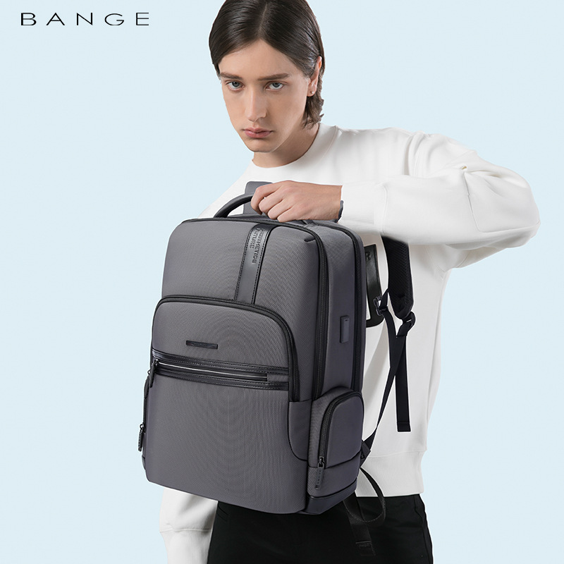Bange新款男士双肩包 商务旅行防泼水大容量多功能户外轻便电脑包