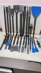 弹簧钢电锤钻头方柄四坑冲击钻头圆柄电镐镐头混凝土尖扁凿子东