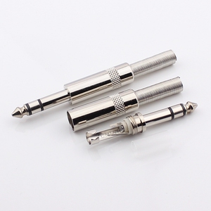 6.5插头 金属6.5mm立体声插头 大三芯麦克风话筒插头