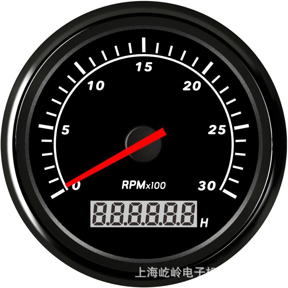 85mm螺纹安装 指针/4/6/7/8K RPM发动机转速表 改装车船通用仪表