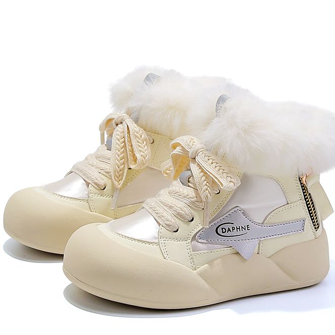 7123638004女童大棉靴2024冬季款新款加绒加厚女孩保暖防水雪地靴