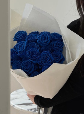 厄瓜多尔玫瑰进口蓝色玫瑰花束Jennie同款上海鲜花速递生日礼物