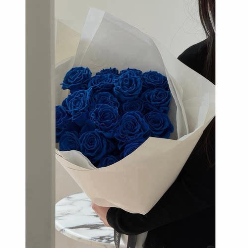 厄瓜多尔玫瑰进口蓝色玫瑰花束Jennie同款上海鲜花速递生日礼物
