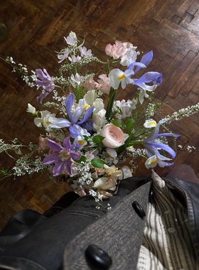 氛围感花束野生感农场鲜花自然系鲜花束混搭水养花瓶插花桌面装饰