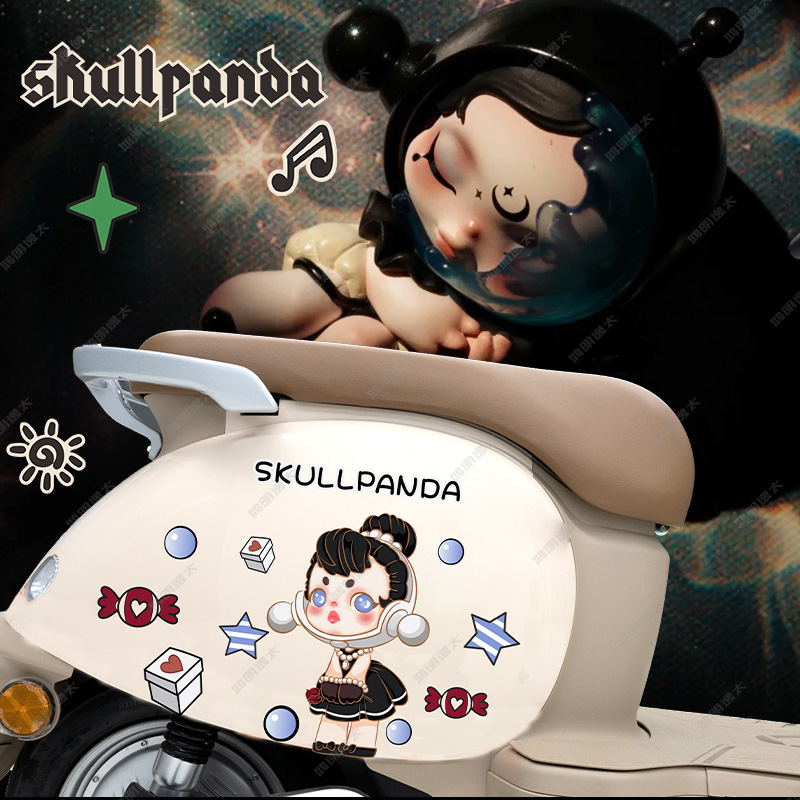 电动车装饰小配件雅迪爱玛新日台铃九号绿源电瓶车贴纸可爱卡通