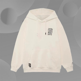 李宁冬新款反伍BADFIVE长安少年宽松加绒套头连帽卫衣AWDRF95