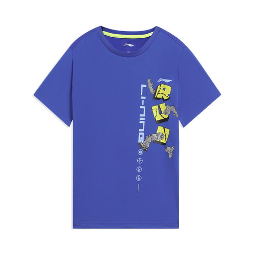 Lining/李宁正品夏季儿童舒适透气运动休闲短袖圆领T恤YTSS005