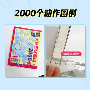 飞乐鸟动漫人体结构2000图例彩铅线稿素描绘画临摹技法书学生入门