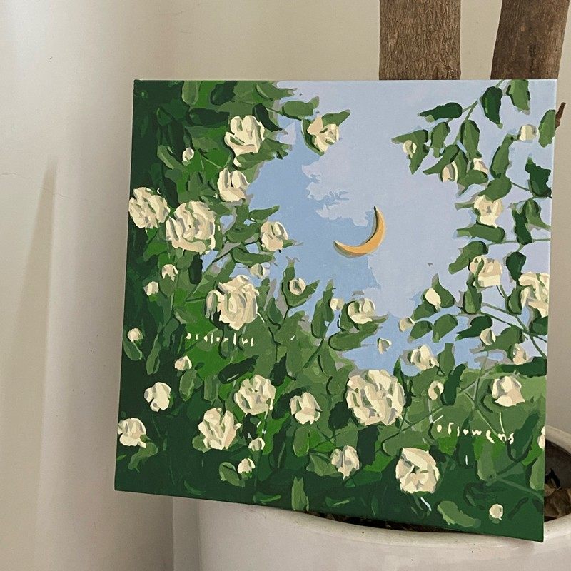 DIY 디지털 유화 풍경 유화 채우기 색칠 그림 수공예품 수채화 손으로 그린 ??꽃 장식 그림