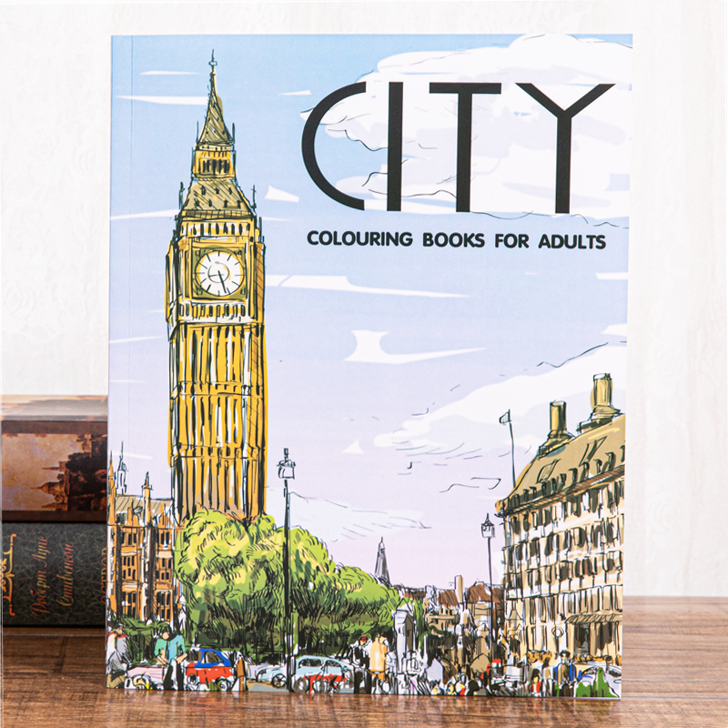 城市涂色书City Colouring Books for Adults成人风景素描涂色画 玩具/童车/益智/积木/模型 描红本/涂色本 原图主图