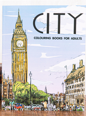 城市涂色书City Colouring Books for Adults成人风景素描涂色画