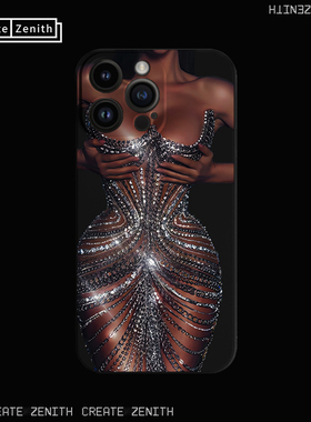 性感礼服特写绝美辣妹身材S曲线 气场特写ins女神 适用于苹果17小米17红米华为荣耀OPPO手机壳液态硅胶软壳